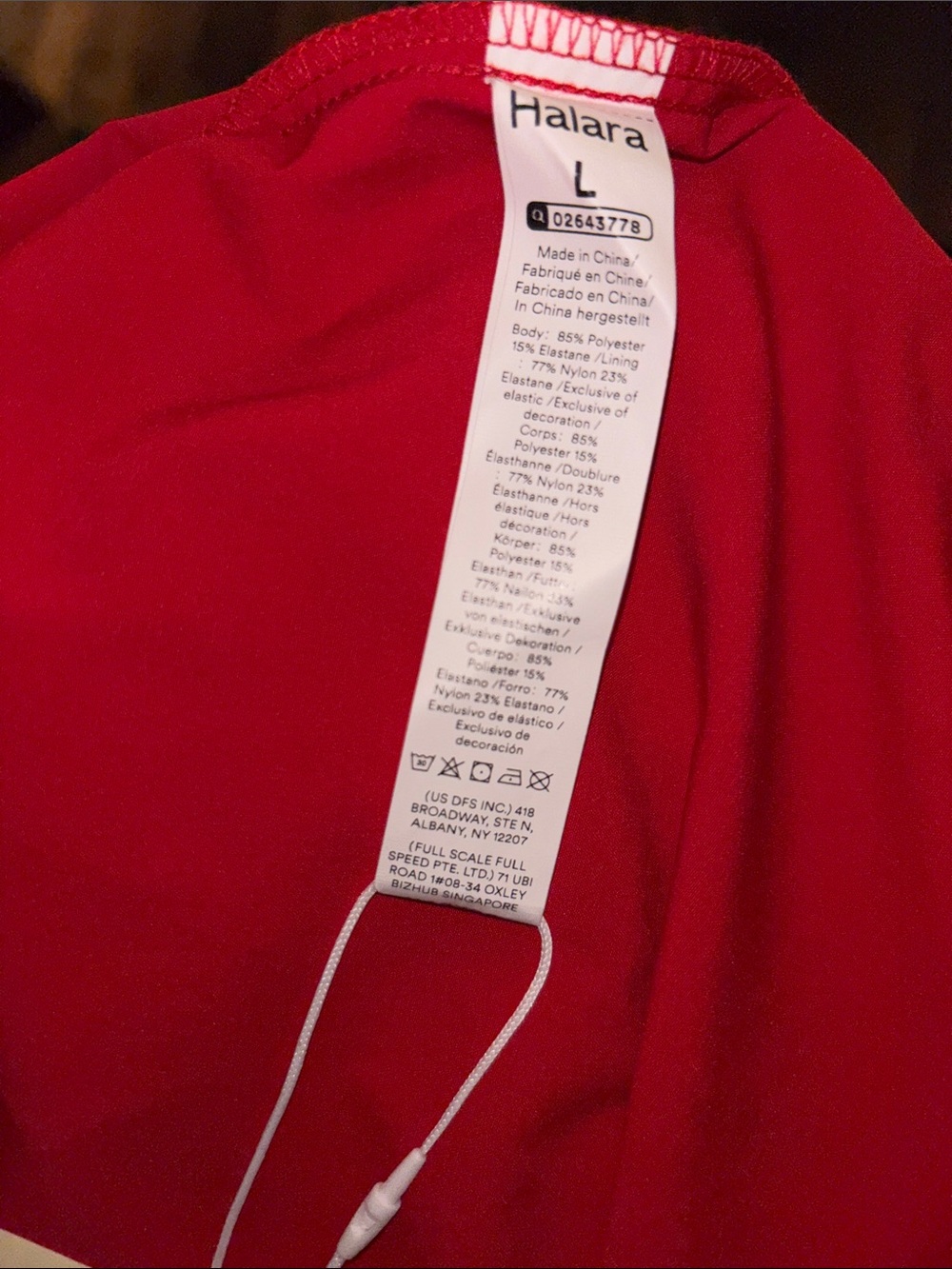 HALARA Red Asymmetrical Sleeveless Dress - Picture 5 of 5